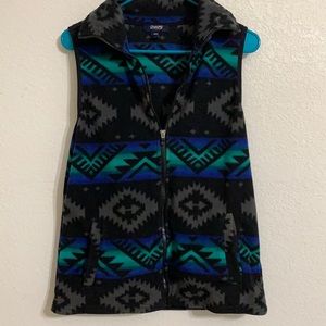 Chaps Sport Aztec Fleece Vest Size Medium